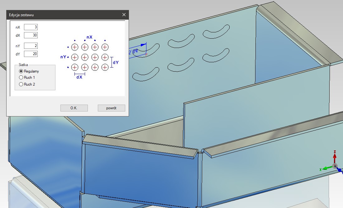 Program do rozwijania blach, opracowanie modelu blaszanego 3D